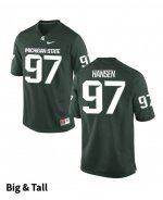 Men's Michigan State Spartans NCAA #97 Maverick Hansen Green Authentic Nike Big & Tall Stitched College Football Jersey TM32I83DW